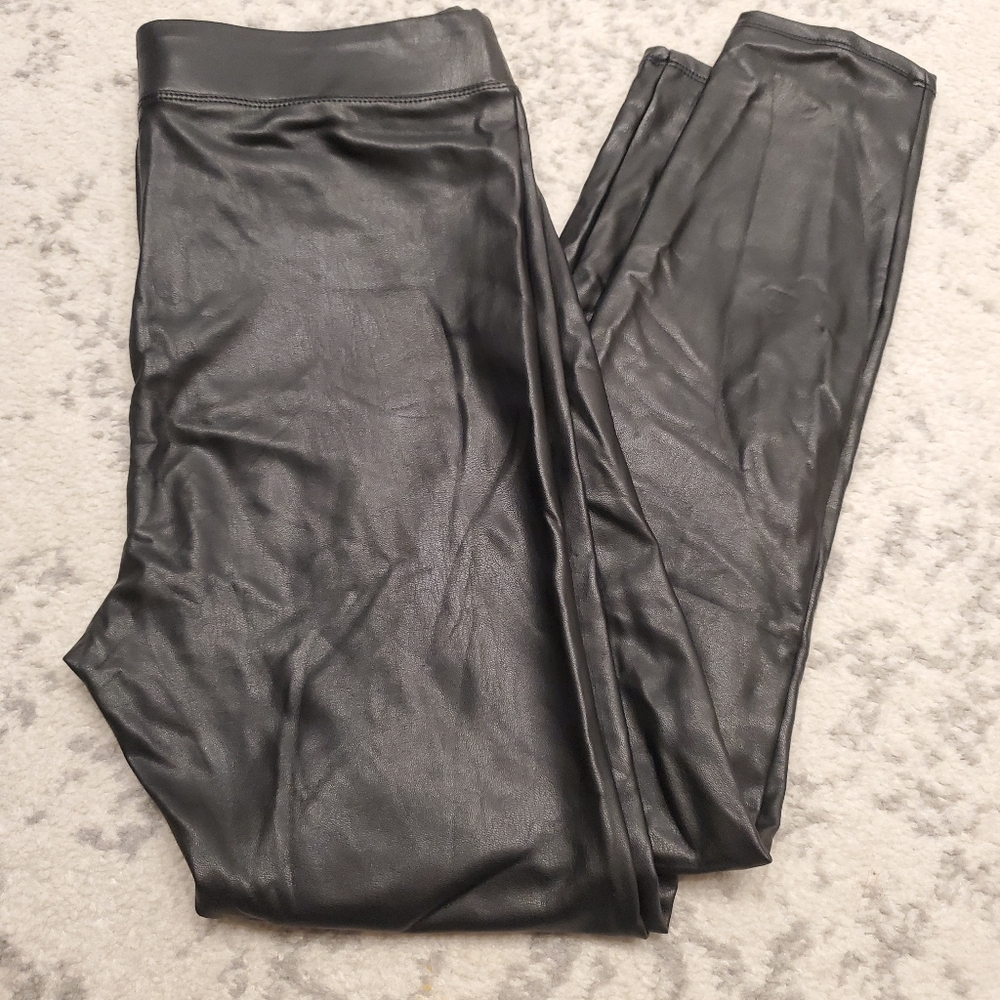 Leather Soft Black Leggings